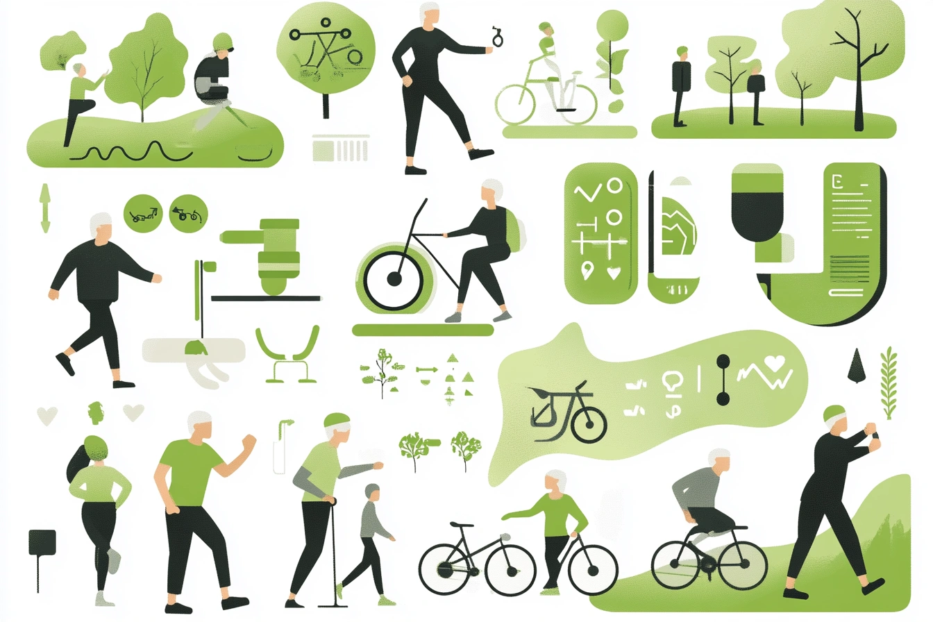 Інфографіка про користь фізичної активності для здоров'я в старшому віці